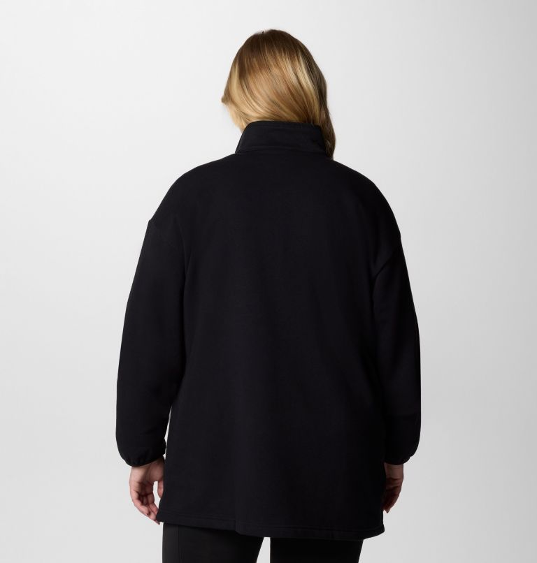 Women's Hart Mountain Half Snap Tunic - Plus Size, Color: Black, image 3
