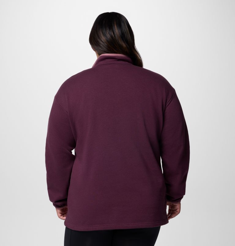 Tunique à demi-fermeture pressionnée Hart Mountain pour femmes – Grandes tailles, Color: Moonvista, Fig, image 2