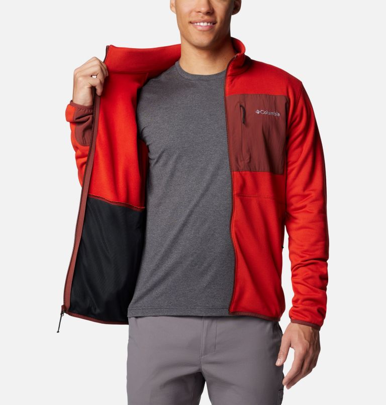 Veste Polaire Technique Columbia Hike II Homme, Color: Sail Red, Sail Red, Spice, image 5