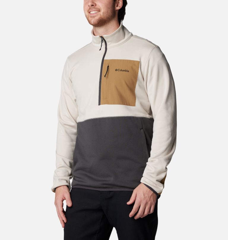 Men's Columbia Hike Half Zip II Jacket, Color: Dark Stone, Shark, Delta, image 5