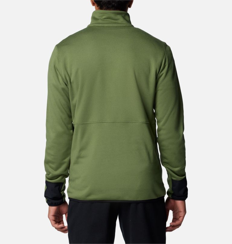 Men's Columbia Hike II Technical Half Zip Fleece, Color: Canteen, Canteen, Black, image 2