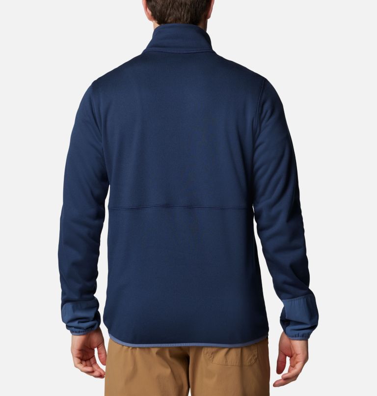 Men's Columbia Hike Half Zip II Jacket, Color: Collegiate Navy, Dark Mtn, image 2