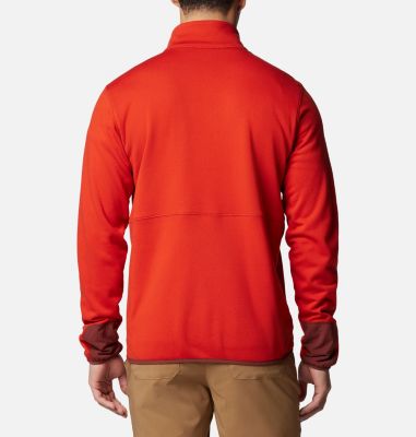 Men's Columbia Hike II Technical Half Zip Fleece, Color: Sail Red, Sail Red, Spice, image 6