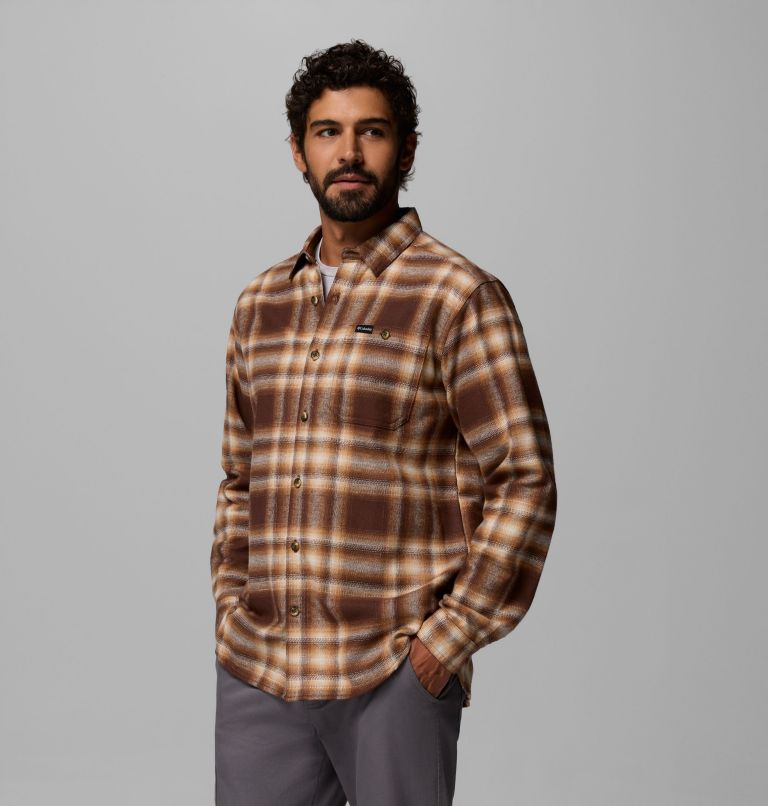Men's Pitchstone Heavyweight Flannel II, Color: Tobacco Twilight Ombre, image 4