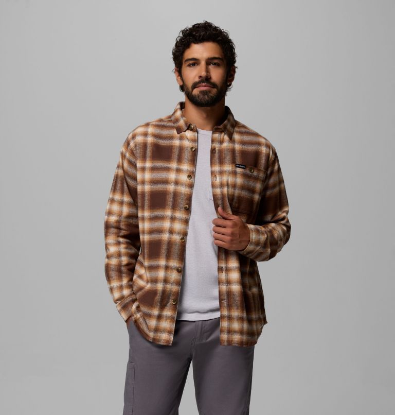 Men's Pitchstone Heavyweight Flannel II, Color: Tobacco Twilight Ombre, image 5