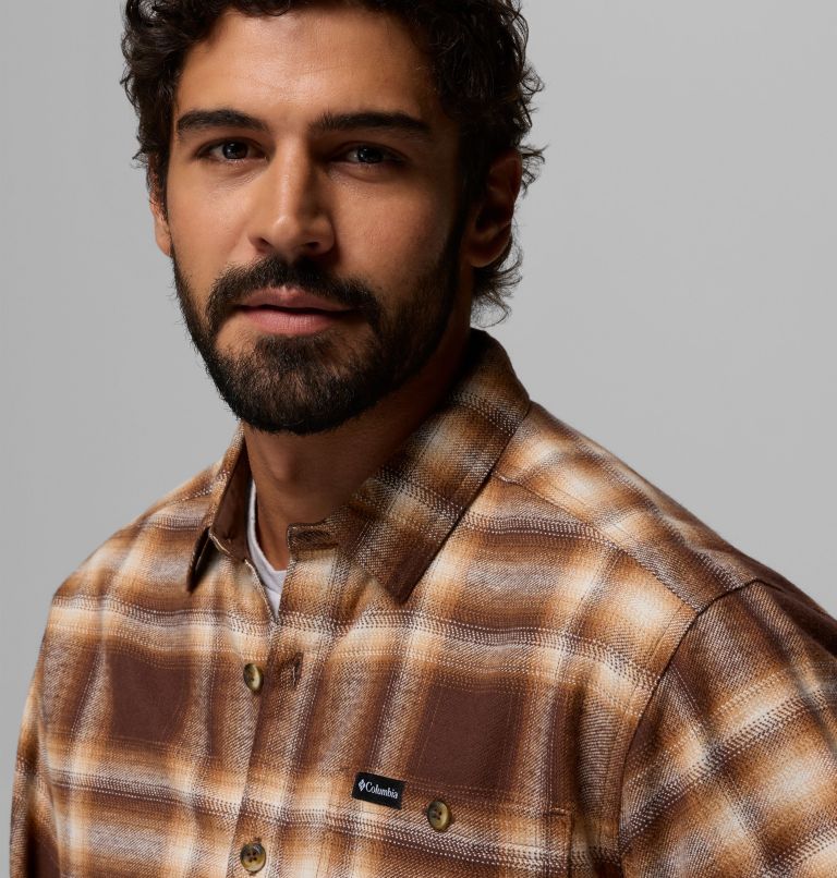 Men's Pitchstone Heavyweight Flannel II, Color: Tobacco Twilight Ombre, image 6