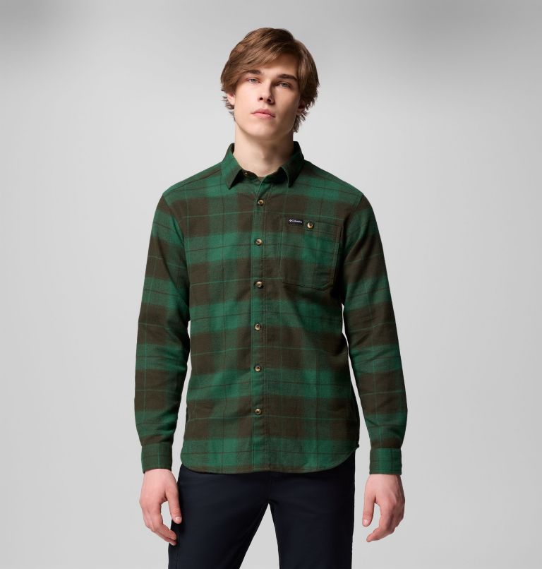 Men's Pitchstone Heavyweight Flannel II, Color: Greenscape Macro Buffalo Tartan, image 1