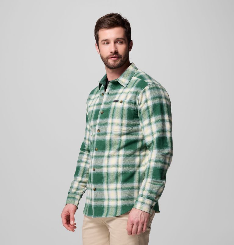 Men's Pitchstone Heavyweight Flannel II, Color: Rain Forest Twilight Ombre, image 4
