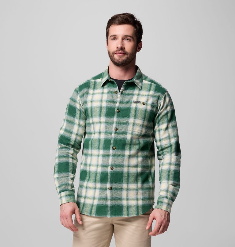Men's Pitchstone Heavyweight Flannel II, Color: Rain Forest Twilight Ombre, image 5