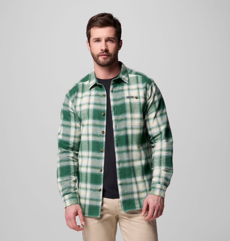 Men's Pitchstone Heavyweight Flannel II, Color: Rain Forest Twilight Ombre, image 1