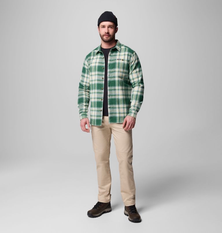 Men's Pitchstone Heavyweight Flannel II, Color: Rain Forest Twilight Ombre, image 2