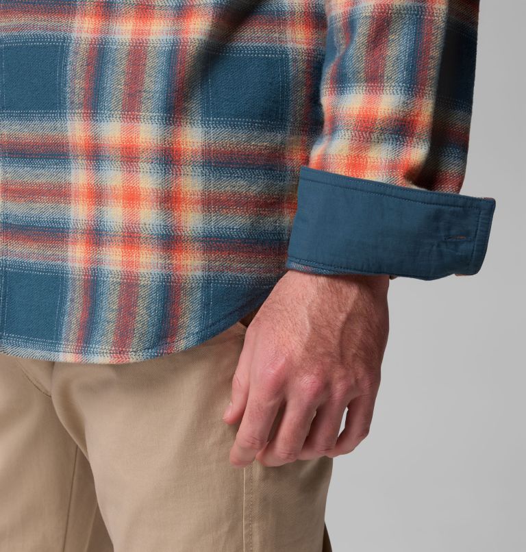 Men's Pitchstone Heavyweight Flannel II, Color: Everblue Twilight Ombre, image 7