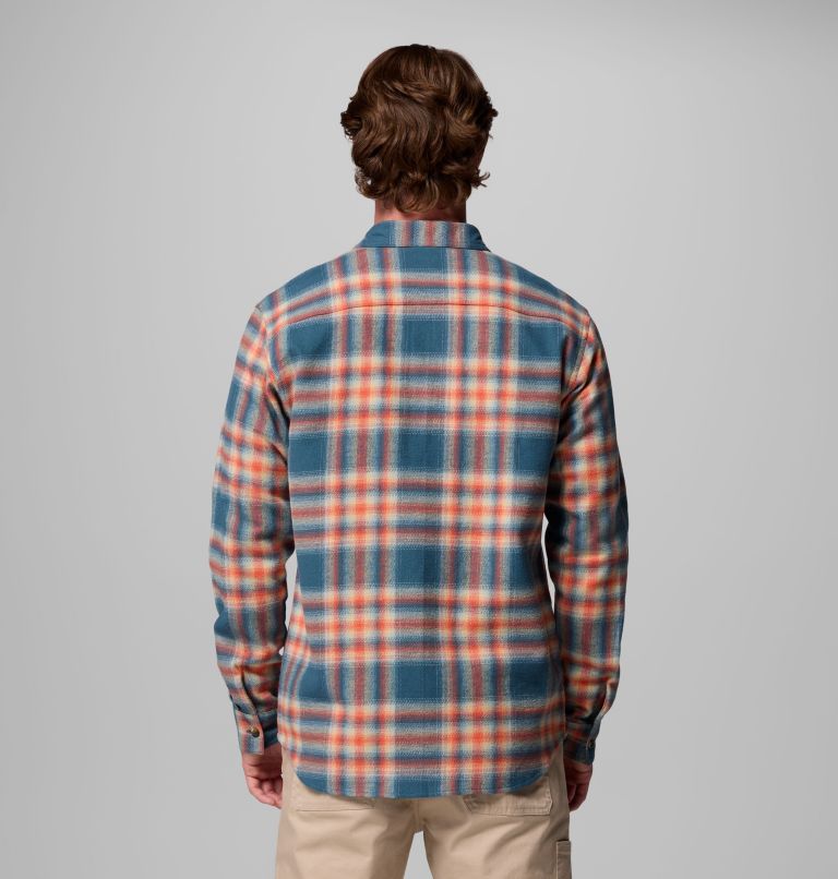 Men's Pitchstone Heavyweight Flannel II, Color: Everblue Twilight Ombre, image 3