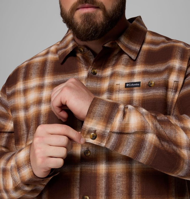 Men's Pitchstone Heavyweight Flannel II - Big, Color: Tobacco Twilight Ombre, image 7