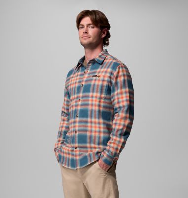 Men's Pitchstone Heavyweight Flannel II – Tall, Color: Everblue Twilight Ombre, image 8