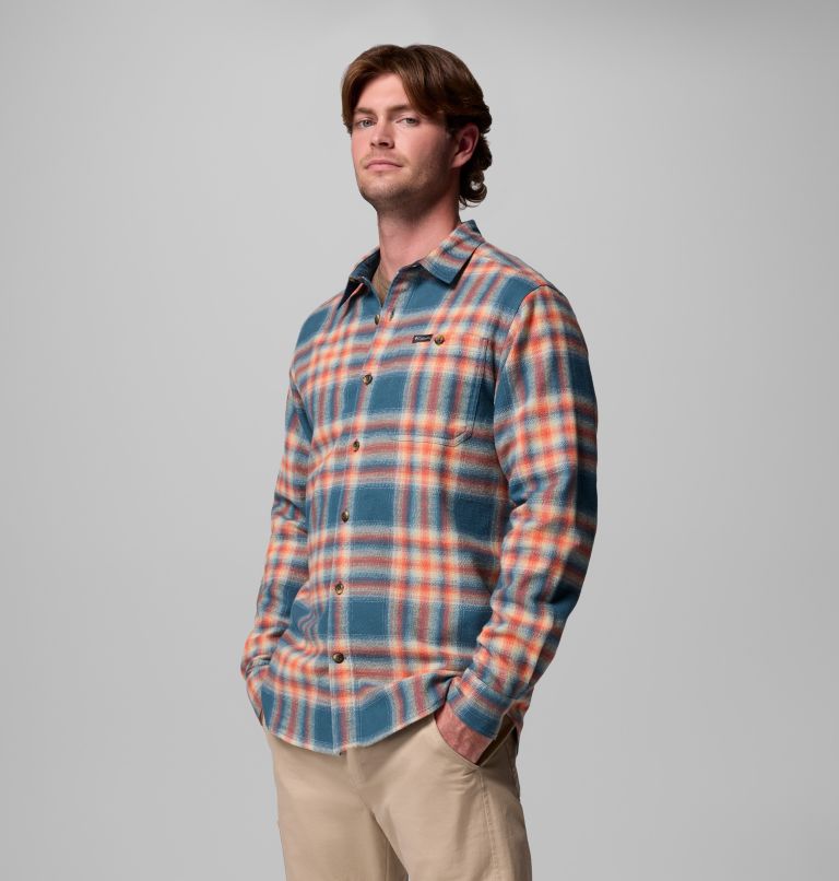 Men's Pitchstone Heavyweight Flannel II – Tall, Color: Everblue Twilight Ombre, image 4