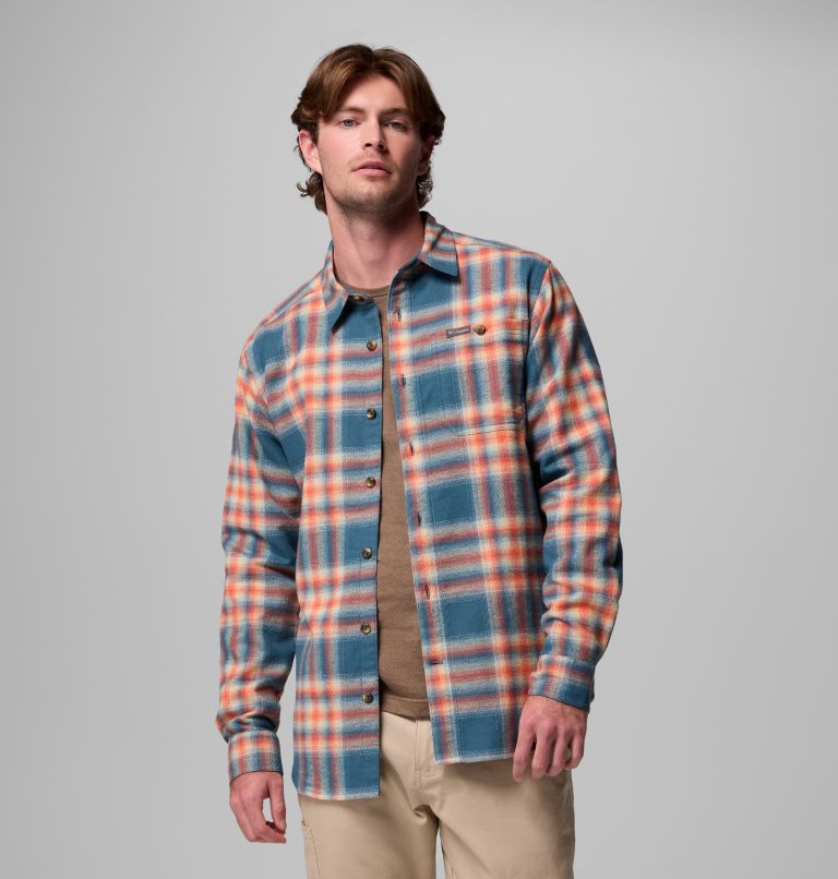 Men's Pitchstone Heavyweight Flannel II – Tall, Color: Everblue Twilight Ombre, image 5