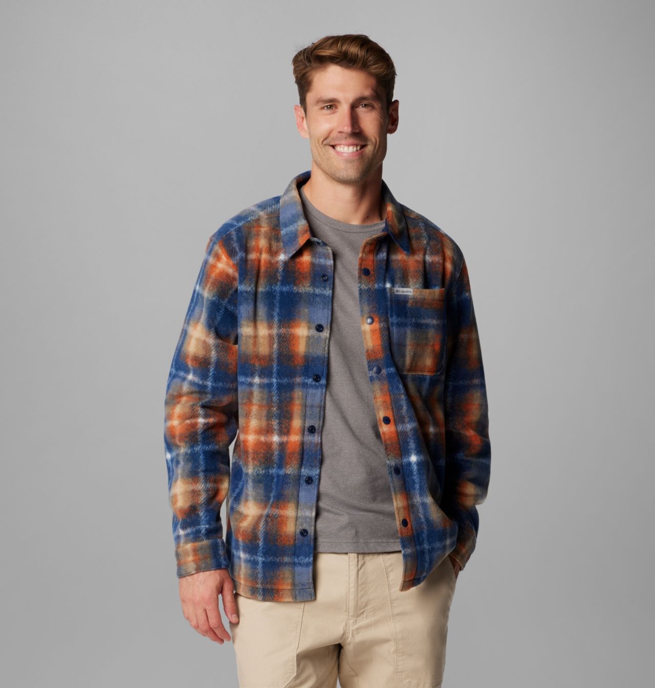 Men's Steens Mountain™ Printed Fleece Shirt Jacket II 6