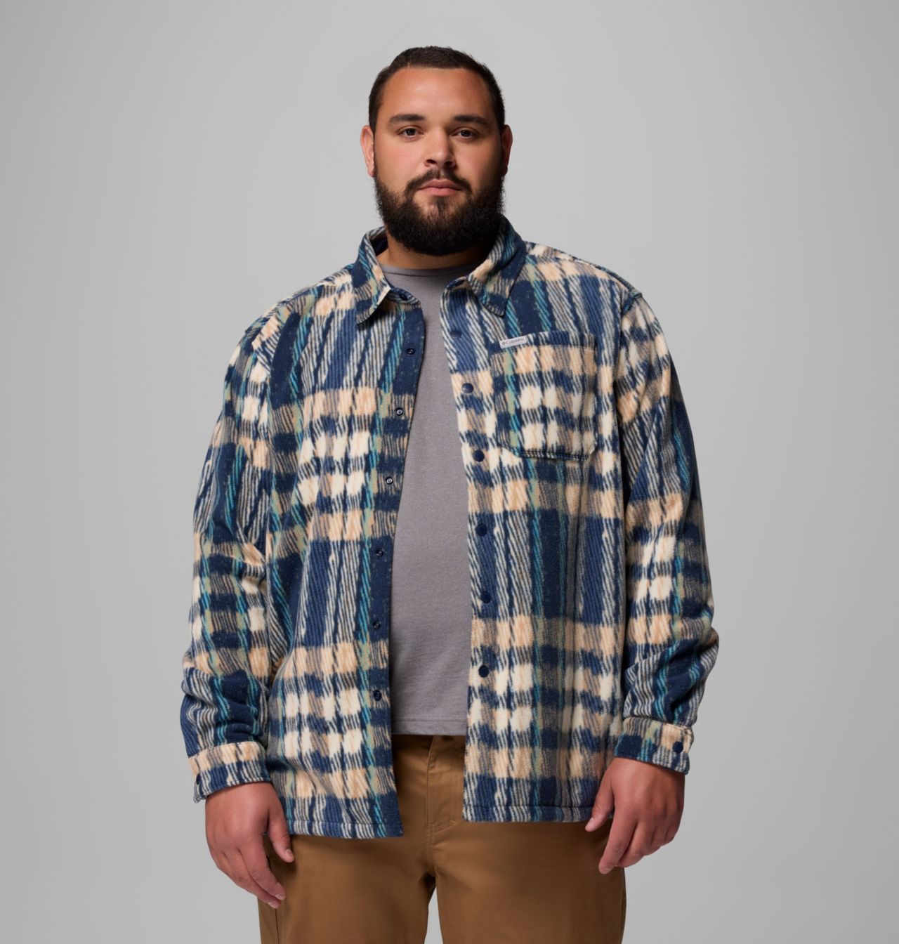 Men's Steens Mountain™ Printed Fleece Shirt Jacket II - Big | 465 | 4X 5