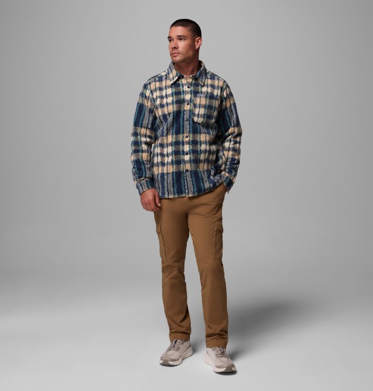 Manteau-chemise imprimé en laine polaire Steens Mountain II pour hommes – Grandes tailles, Color: Collegiate Navy Herringplaid, image 2