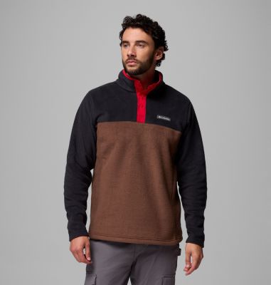 Steens Mountain II Half Snap Fleece für Männer, Color: Tobacco, Black, Mtn Red, image 13