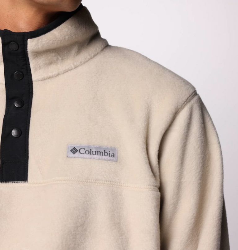 Men's Steens Mountain Half Snap II Fleece Pullover, Color: Ancient Fossil, Black