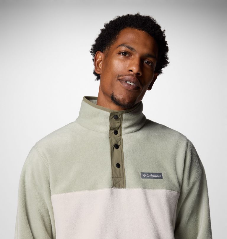 Men's Steens Mountain II Half Snap Fleece, Color: Dark Stone, Safari, image 4