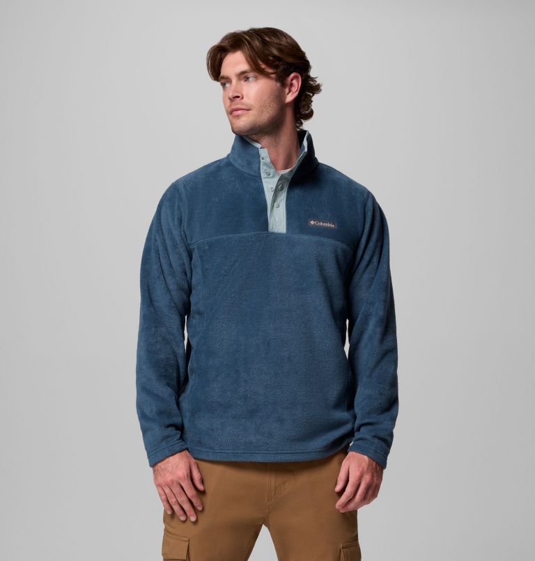 Men's Steens Mountain Half Snap II Fleece Pullover, Color: Everblue, Crushed Blue, image 1