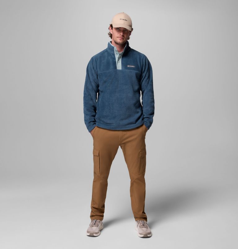 Men's Steens Mountain Half Snap II Fleece Pullover, Color: Everblue, Crushed Blue, image 2