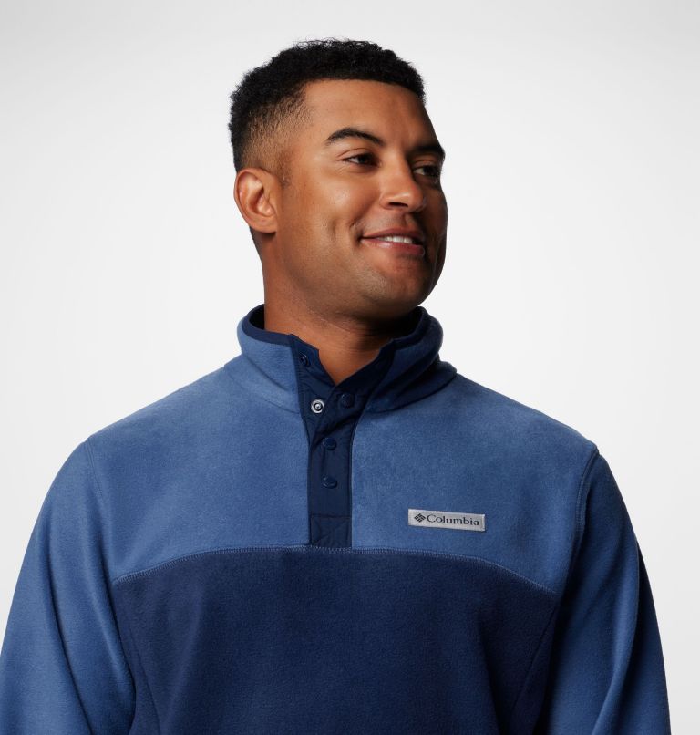 Men's Steens Mountain II Half Snap Fleece, Color: Collegiate Navy, Dark Mountain, image 5