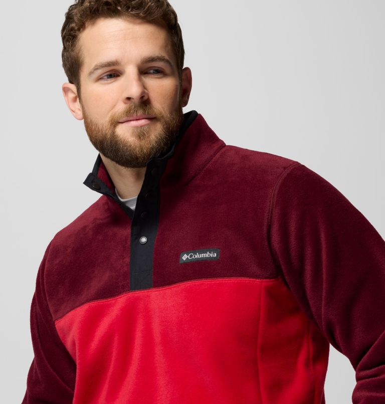 Men's Steens Mountain Half Snap II Fleece Pullover, Color: Mtn Red, Rich Wine, Black, image 5