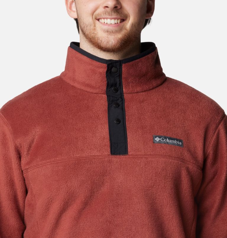 Men's Steens Mountain II Half Snap Fleece, Color: Spice, Black, image 4