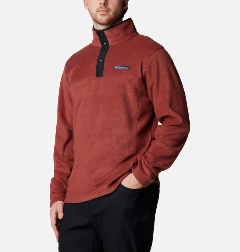 Men's Steens Mountain II Half Snap Fleece, Color: Spice, Black, image 5