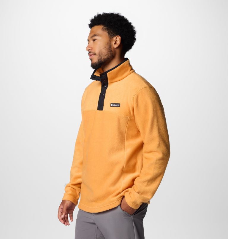 Men's Steens Mountain II Half Snap Fleece, Color: Sunstone, Black, image 4