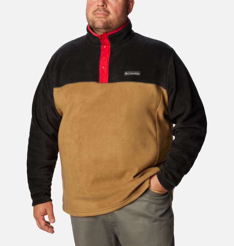 Men's Steens Mountain Half Snap II Fleece Pullover - Big, Color: Delta, Black, Mountain Red, image 5