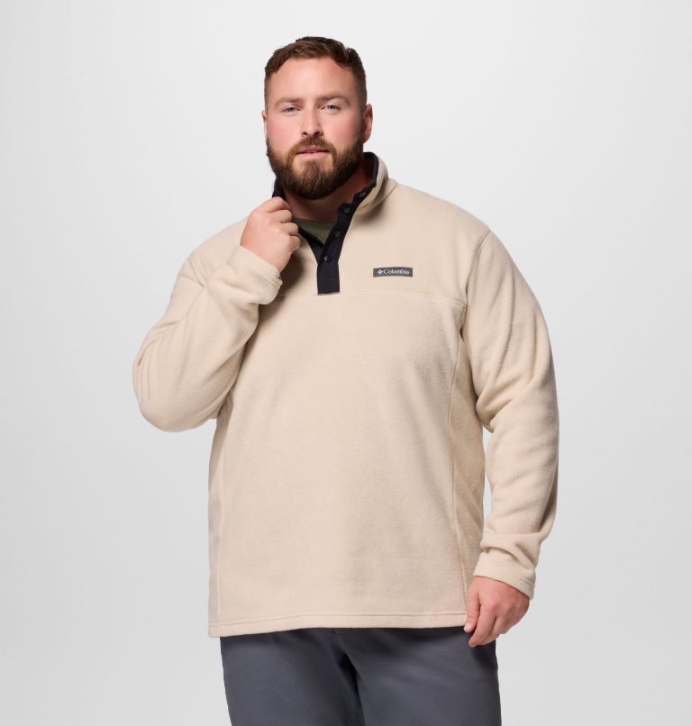 Men's Steens Mountain Half Snap II Fleece Pullover - Big, Color: Ancient Fossil, Black, image 1