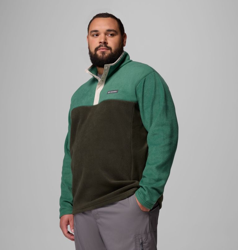 Men's Steens Mountain Half Snap II Fleece Pullover - Big, Color: Greenscape, Rain Forest, image 4