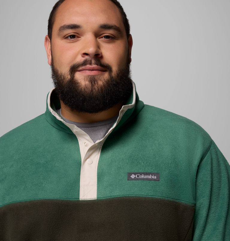 Men's Steens Mountain Half Snap II Fleece Pullover - Big, Color: Greenscape, Rain Forest, image 5
