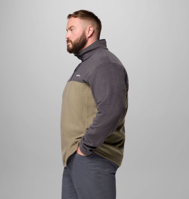 Men's Steens Mountain Half Snap II Fleece Pullover - Big, Color: Stone Green, Shark, image 4