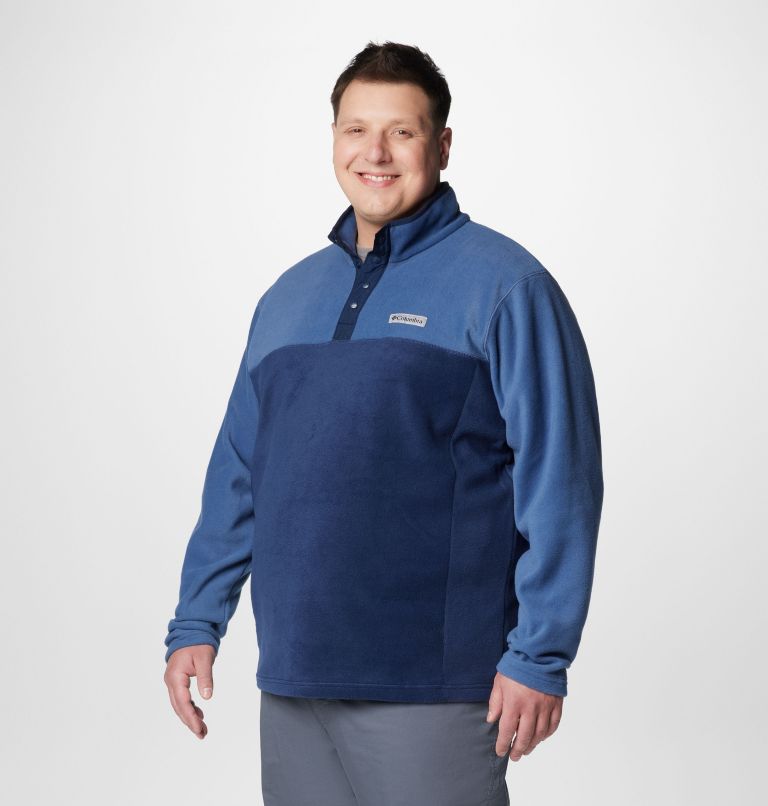 Men's Steens Mountain Half Snap II Fleece Pullover - Big, Color: Collegiate Navy, Dark Mountain, image 4