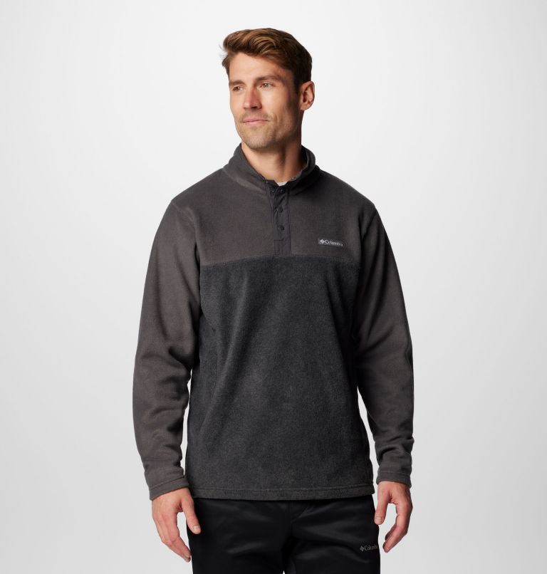 Men's Steens Mountain Half Snap II Fleece Pullover - Tall, Color: Charcoal Heather, Shark, image 1