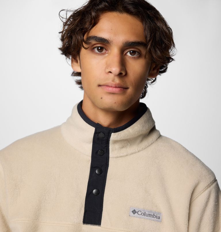 Men's Steens Mountain Half Snap II Fleece Pullover - Tall, Color: Ancient Fossil, Black, image 5