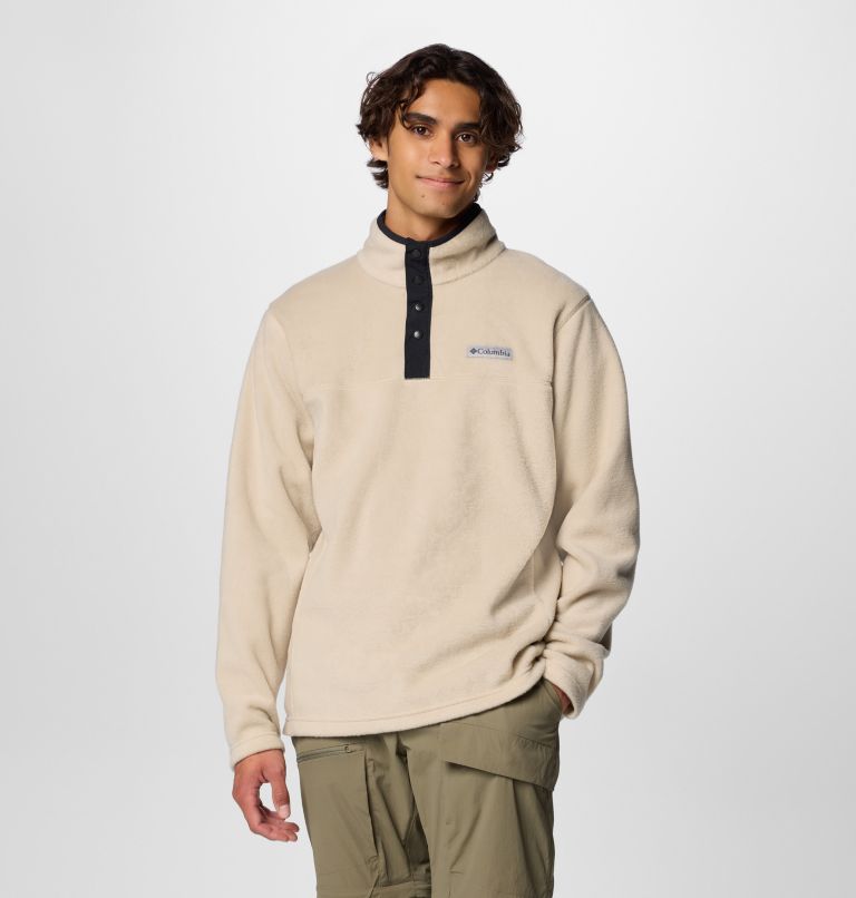 Men's Steens Mountain Half Snap II Fleece Pullover - Tall, Color: Ancient Fossil, Black, image 1