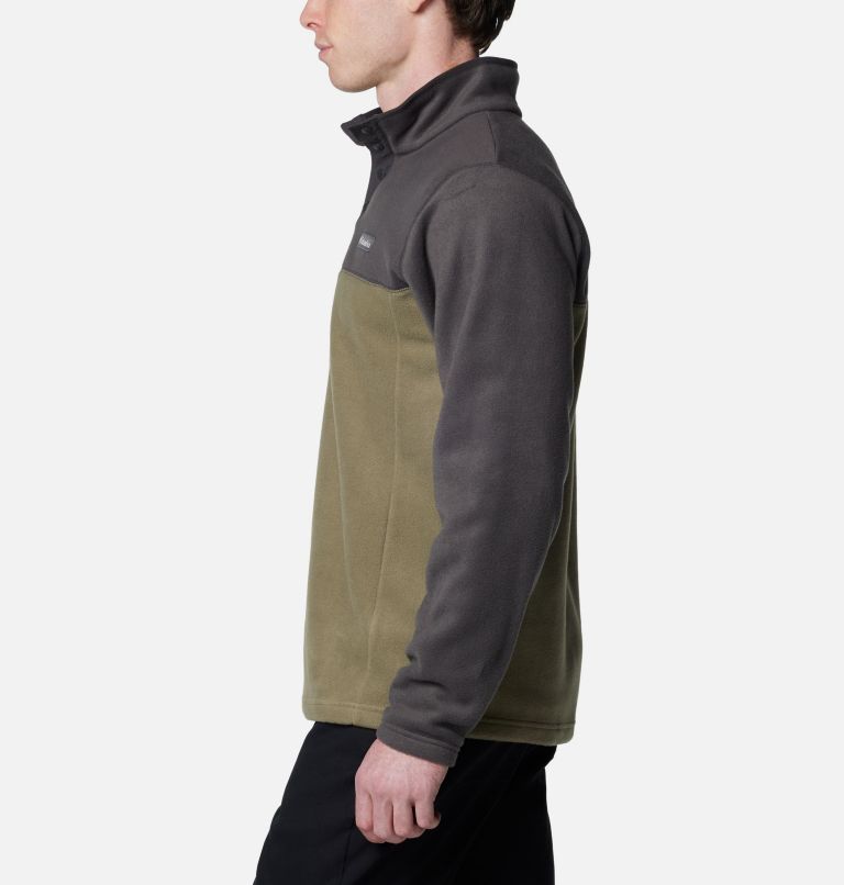 Men's Steens Mountain Half Snap II Fleece Pullover - Tall, Color: Stone Green, Shark, image 3