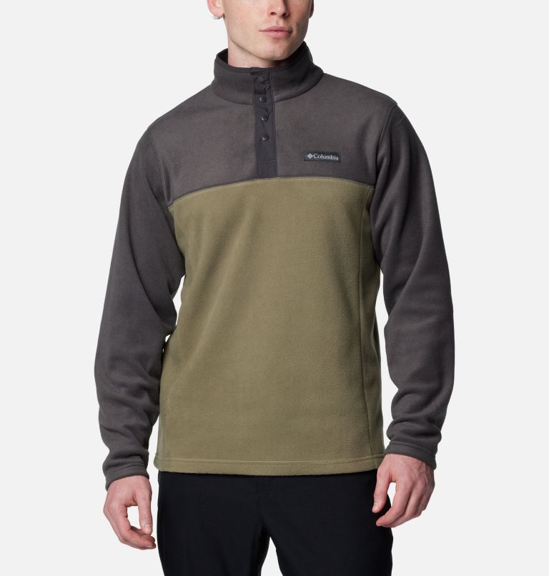 Men's Steens Mountain Half Snap II Fleece Pullover - Tall, Color: Stone Green, Shark, image 5