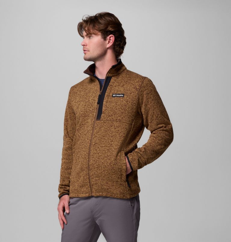Men's Sweater Weather Full Zip Jacket, Color: Tobacco Heather, image 4