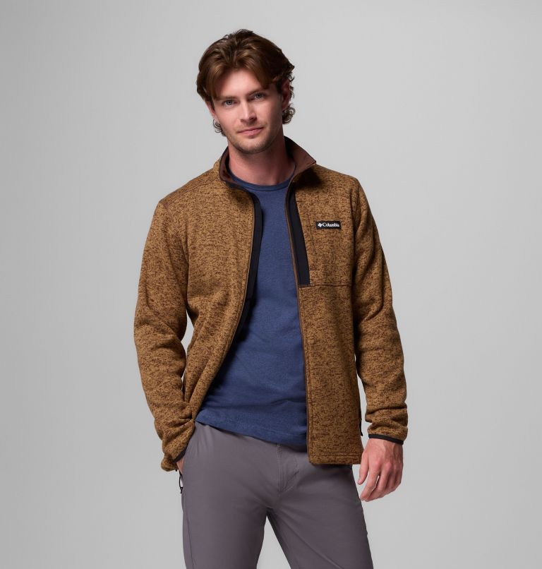 Men's Sweater Weather Full Zip Jacket, Color: Tobacco Heather, image 5