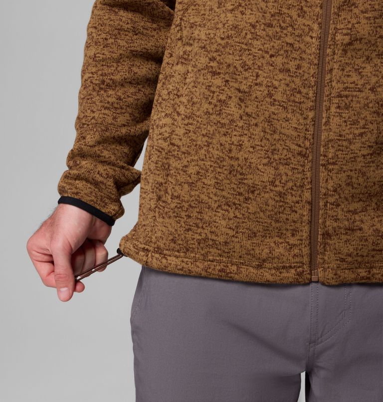 Men's Sweater Weather Full Zip Jacket, Color: Tobacco Heather, image 7
