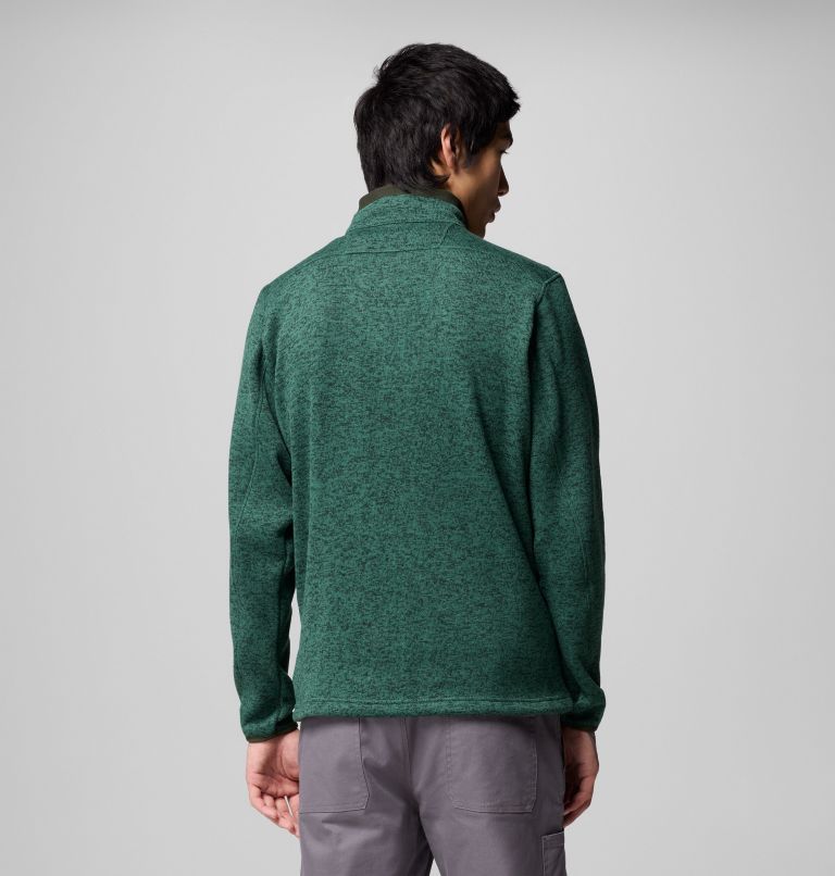 Men's Sweater Weather Full Zip Jacket, Color: Rain Forest Heather, image 3