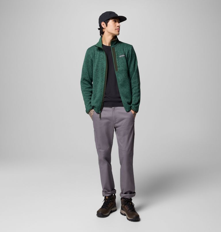 Men's Sweater Weather Full Zip Jacket, Color: Rain Forest Heather, image 2